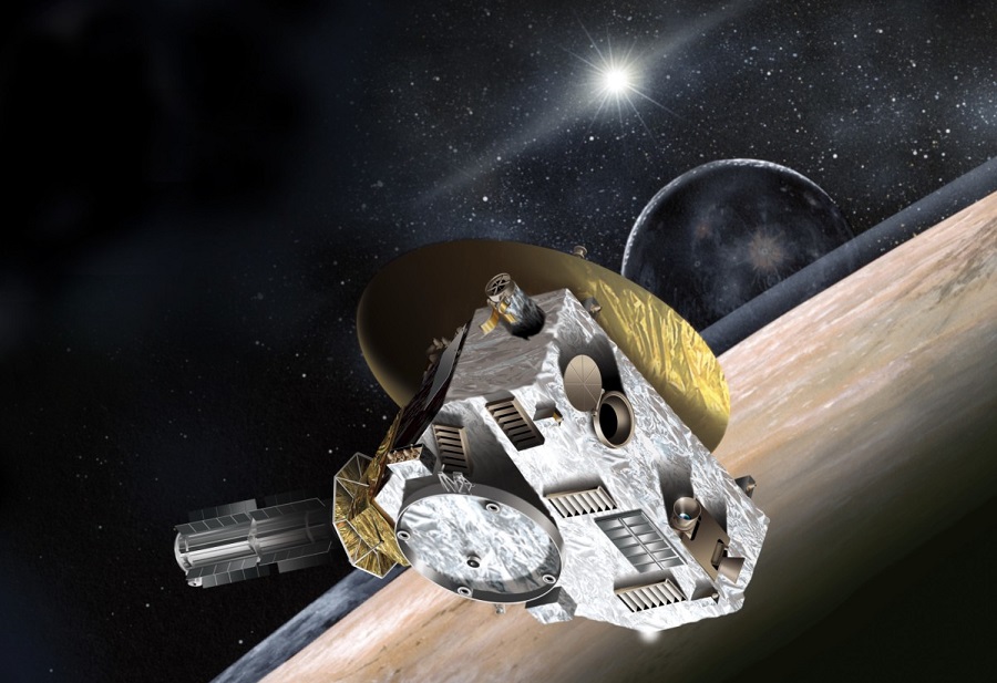 98985626685 Художественная концепция пролета New Horizons мимо Плутона